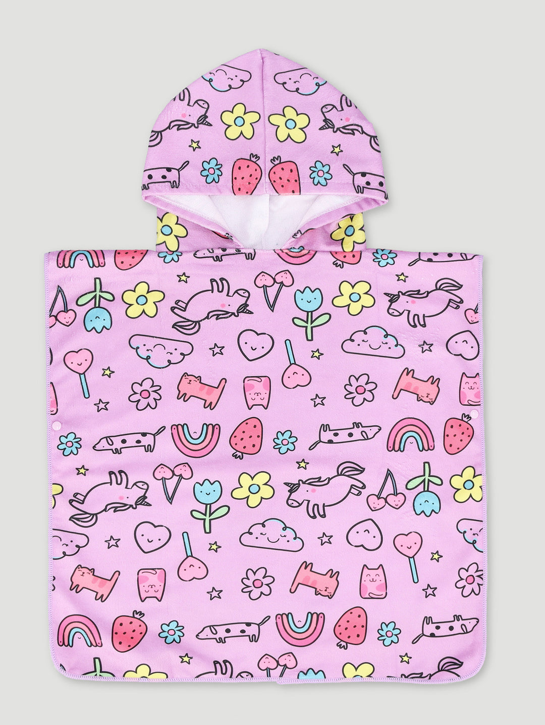 Pre-Girls Floral Beach Hooded Towel