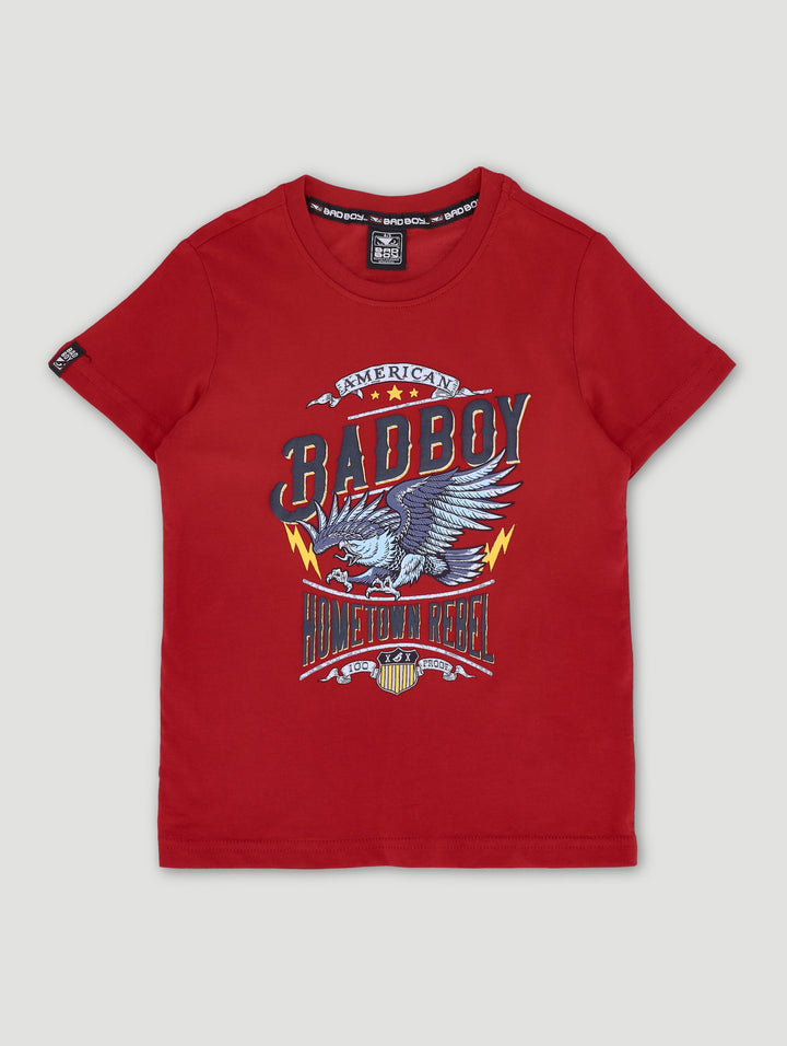 Pre-Boys Eagle Print Tee - Red