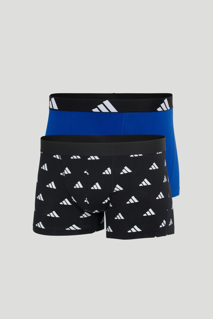 2 Pack Active Flex Cotton Trunk - Black/Blue