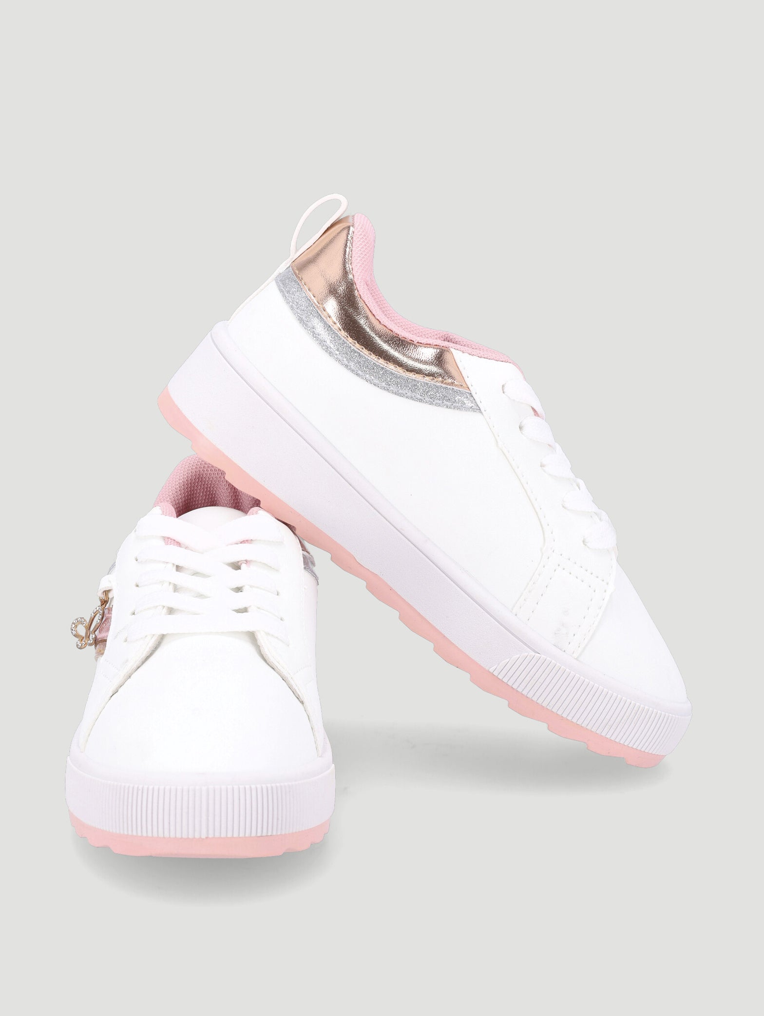 girls rose gold sneakers