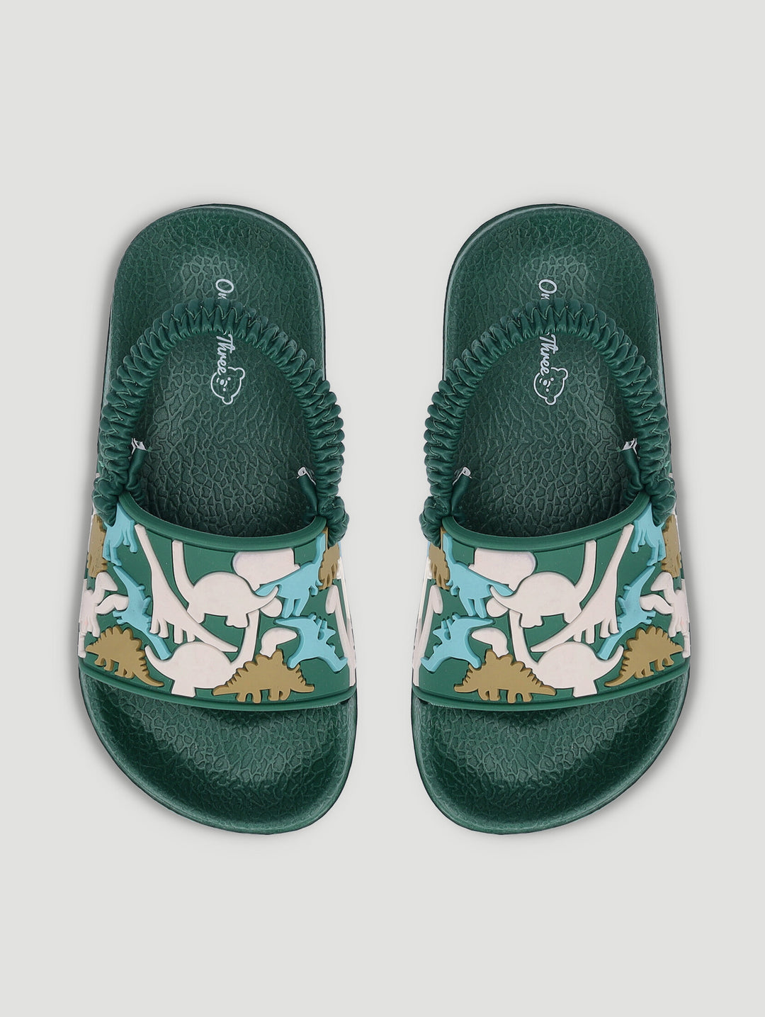 Baby Boys Dino Slide Slip On - Green