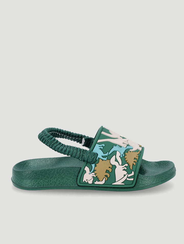 Baby Boys Dino Slide Slip On - Green