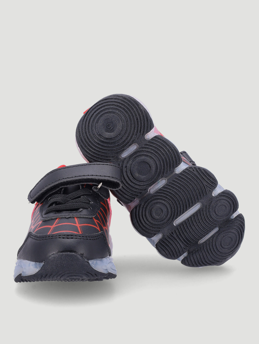 Pre-Boys Light Up Web Trainer - Black/Red