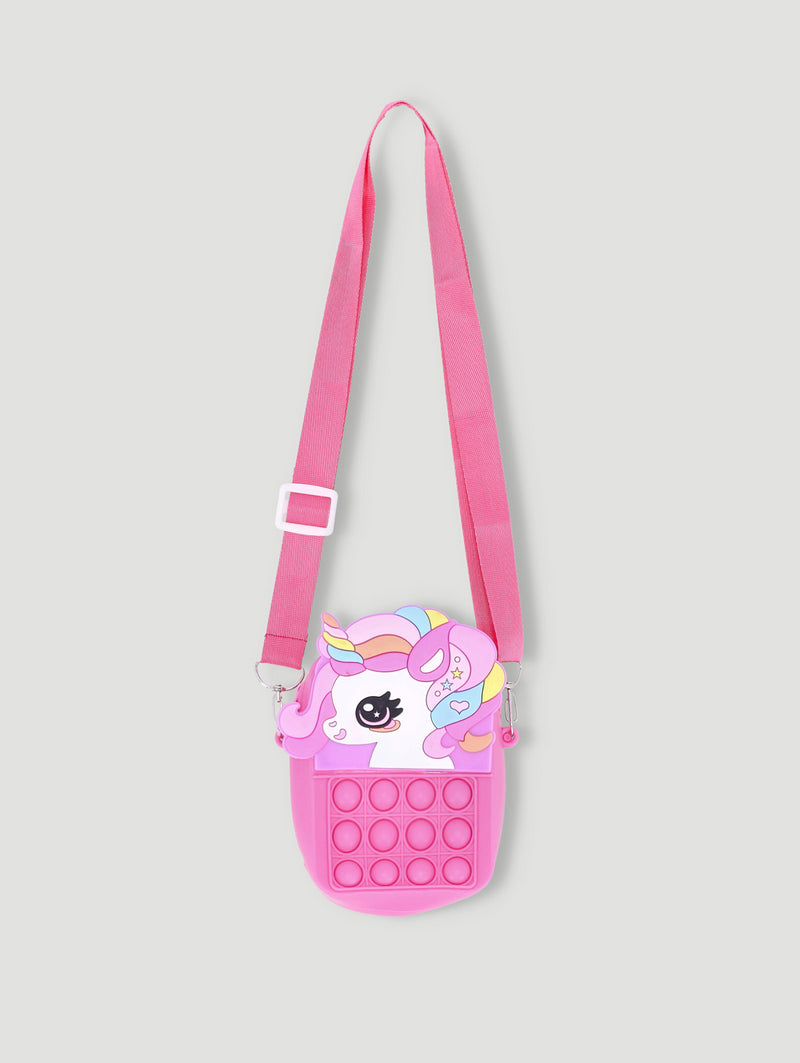 Pre-Girls Unicorn Pop It Sling Bag - Pink