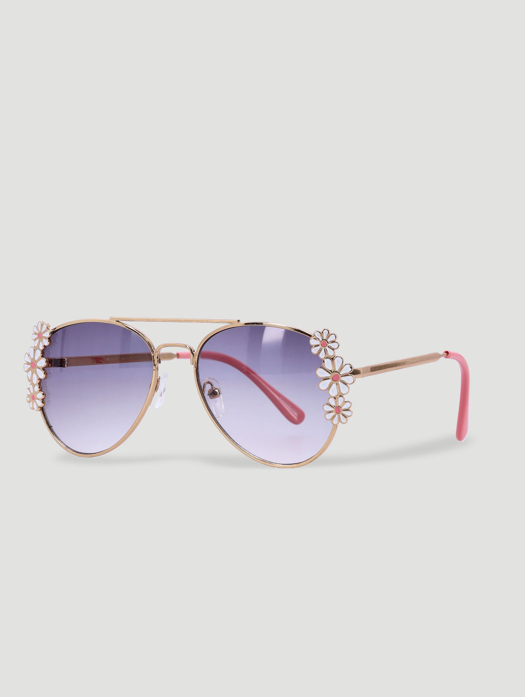 Pre-Girls Daisy Metal Aviator Sunglasses - Pink