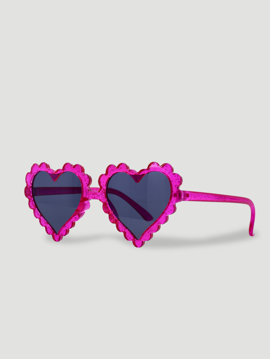 Pre-Girls Heart Shaped Glitter Sunnies - Pink