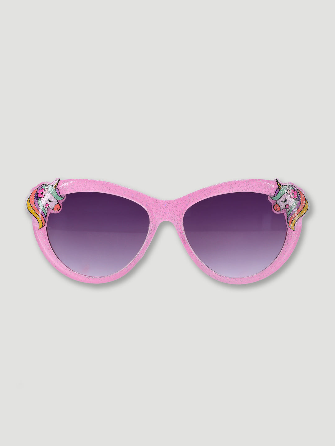 Pre-Girls Unicorn Glitter Oval Sunnies - Pink