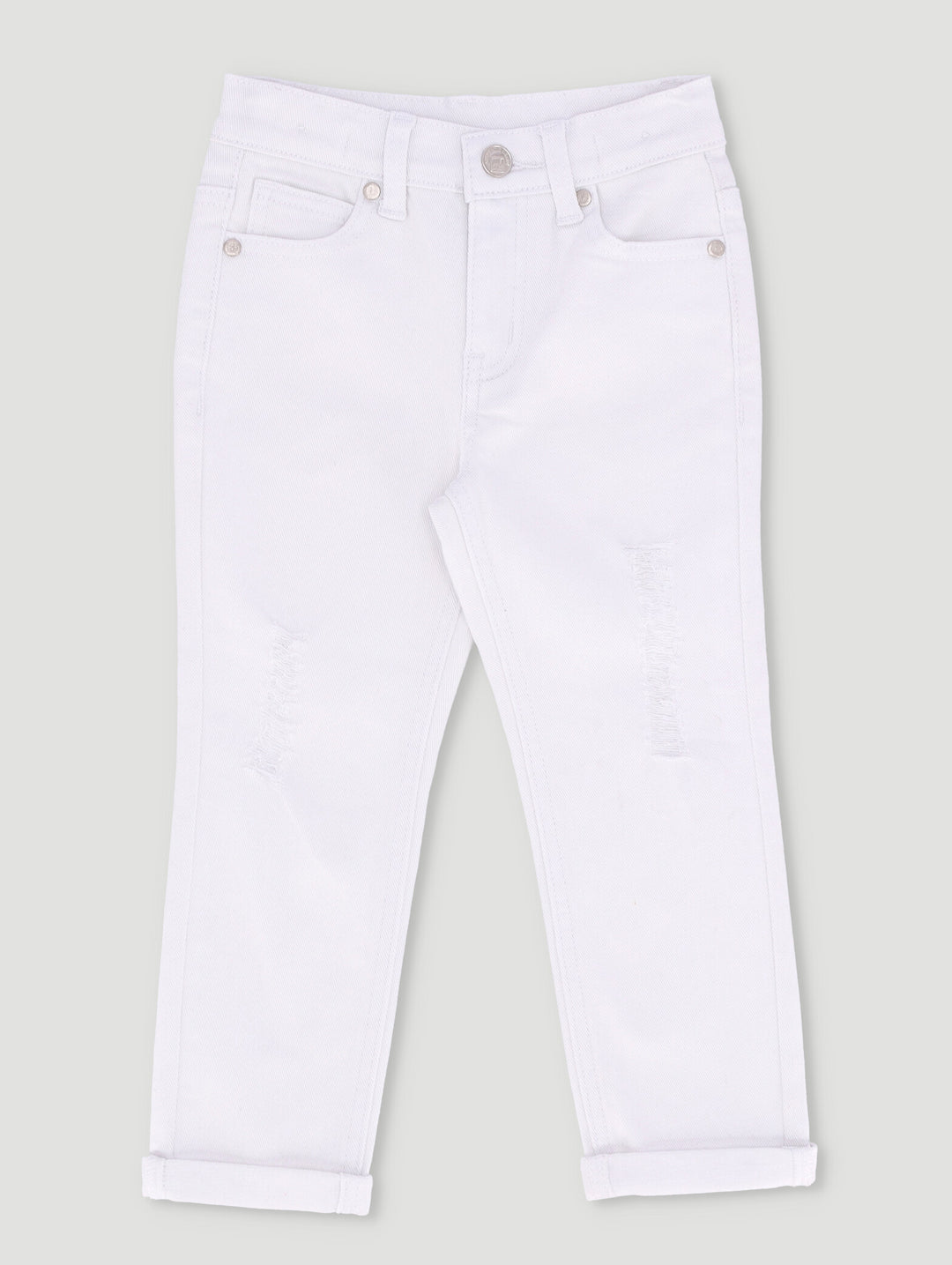 Pre-Boys Rip & Repair Skinny Denim - White