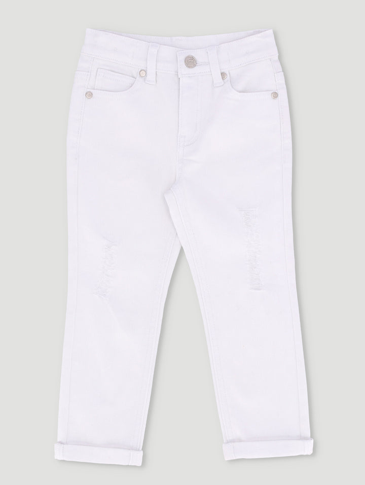 Pre-Boys Rip & Repair Skinny Denim - White