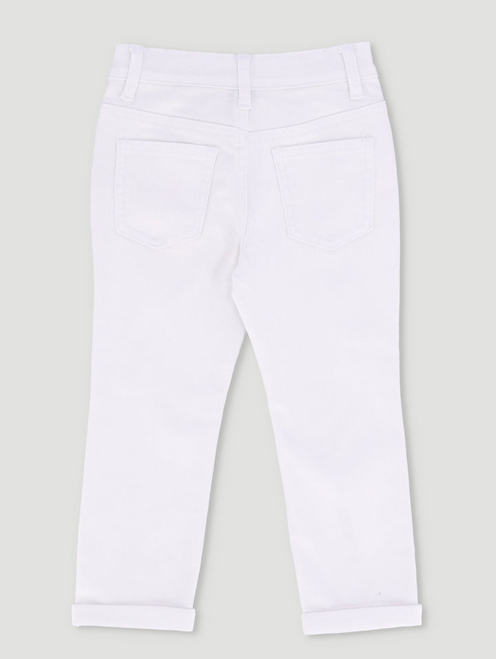 Pre-Boys Rip & Repair Skinny Denim - White