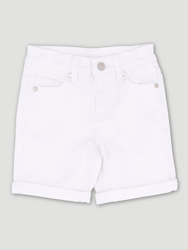 Pre-Boys Denim Short - White
