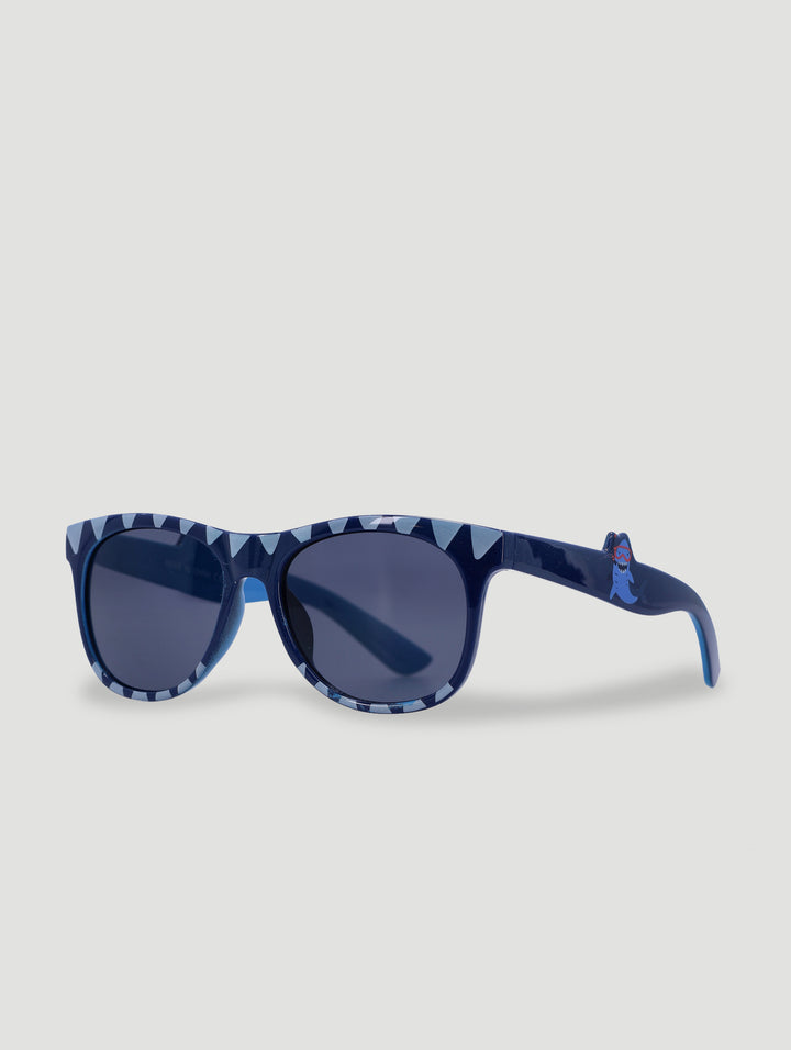 Pre-Boys Shark Sunnies And Case Set - Blue