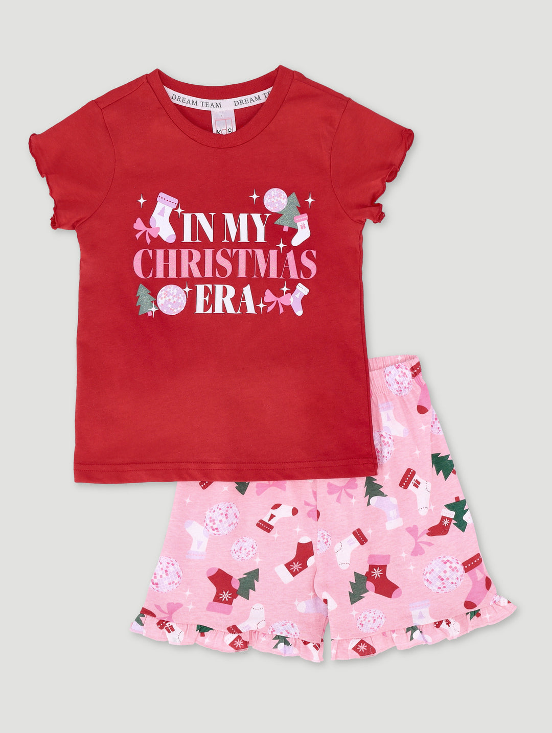 Pre-Girls Gingerbread Christmas Sleep Set - White