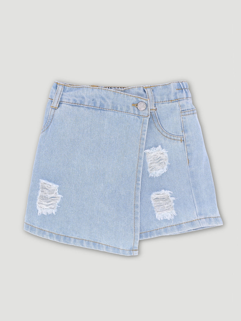 Pre-Girls Denim Skort - Light Blue