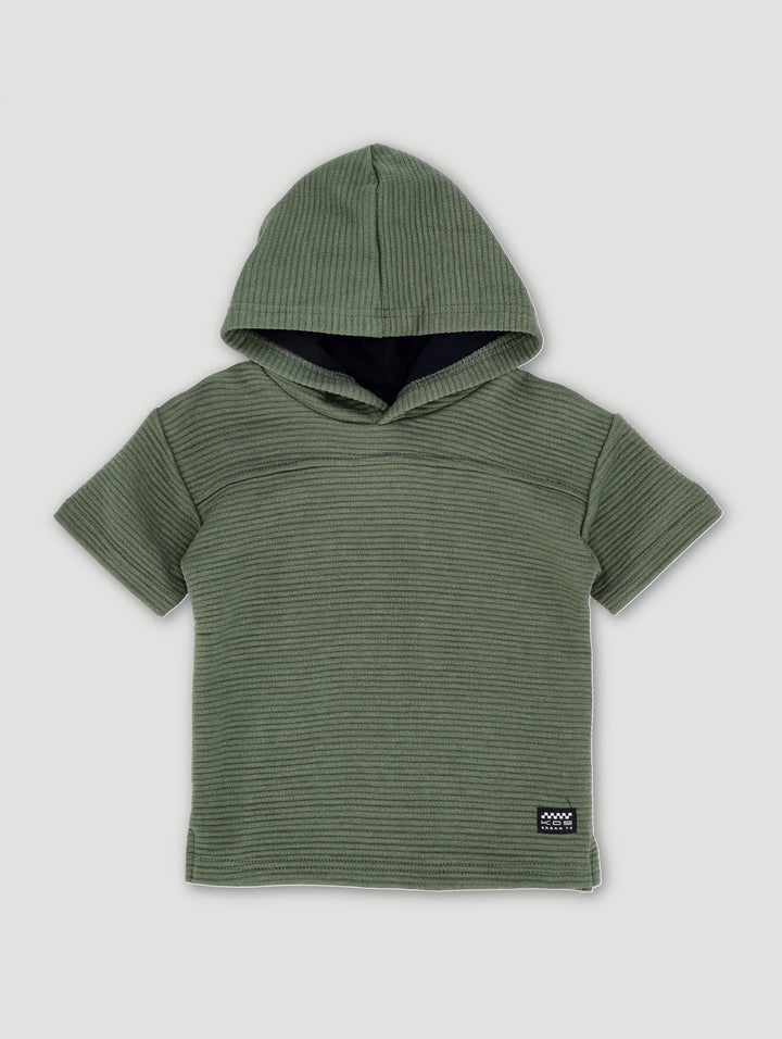 Pre-Boys Ottoman Fleece Top - Olive