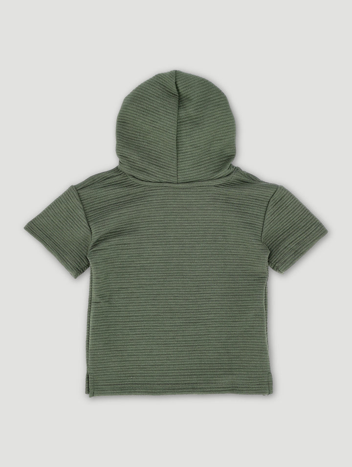 Pre-Boys Ottoman Fleece Top - Olive
