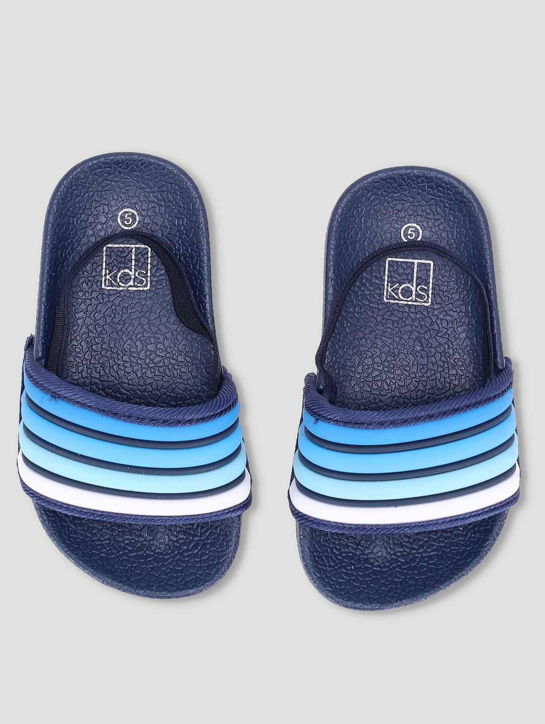 Pre-Boys Striped Pool Slide - Navy