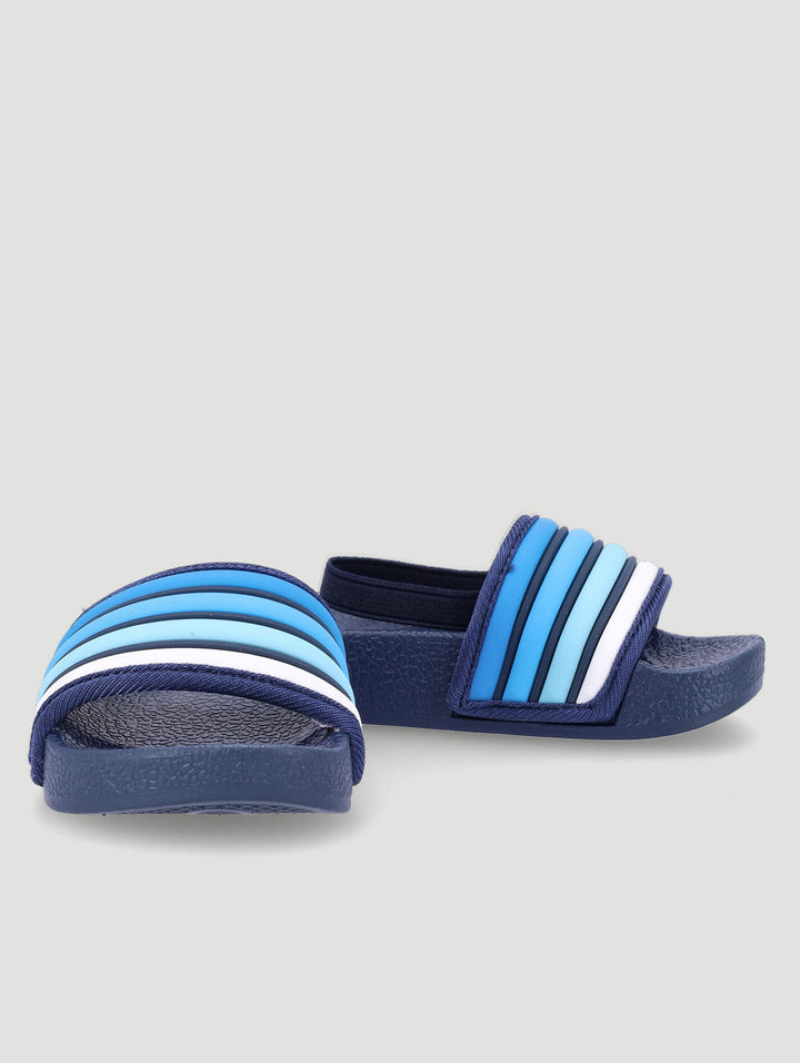 Pre-Boys Striped Pool Slide - Navy