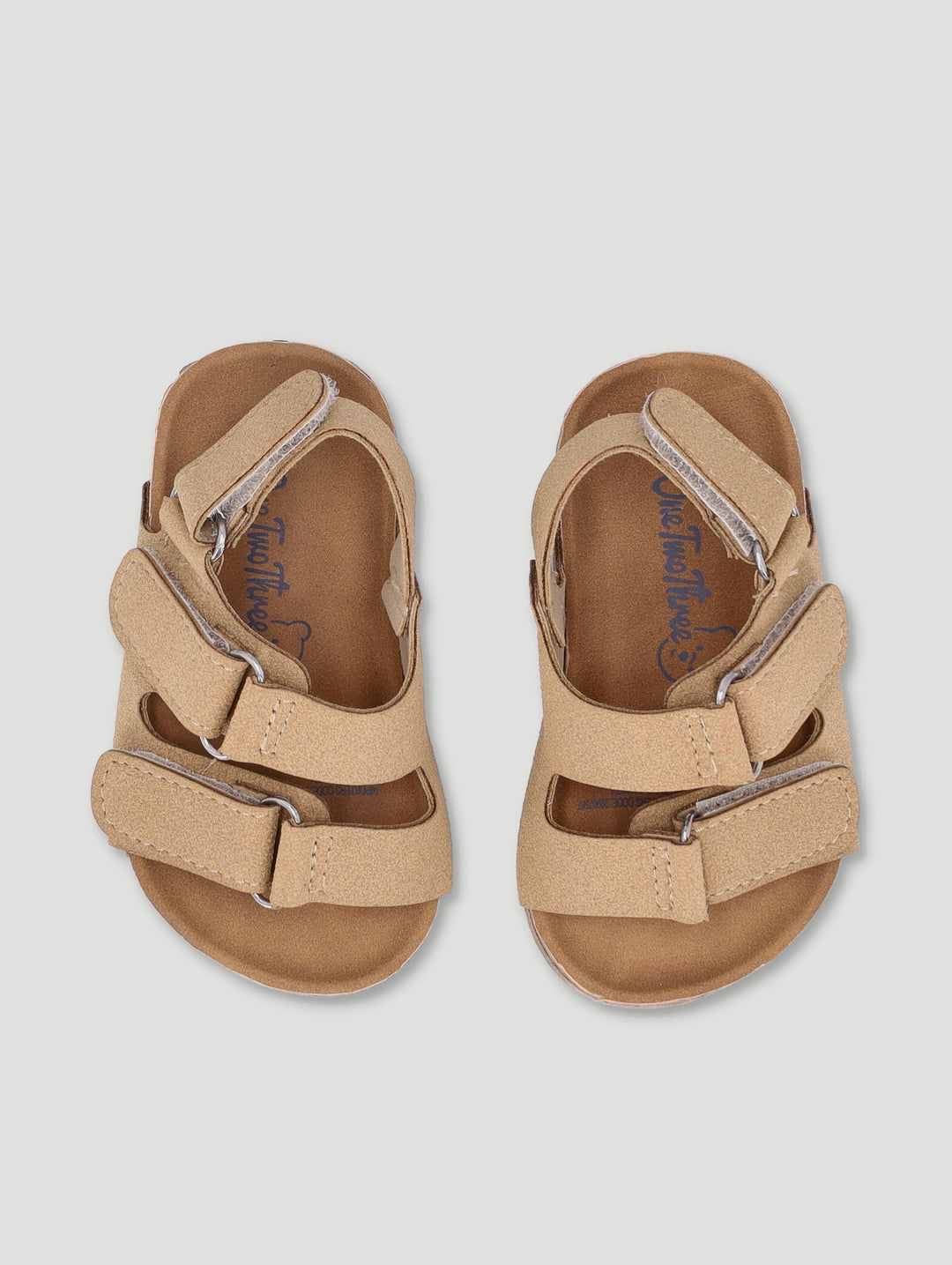 Baby Boys Matt Suede Buckle Sandal - Beige