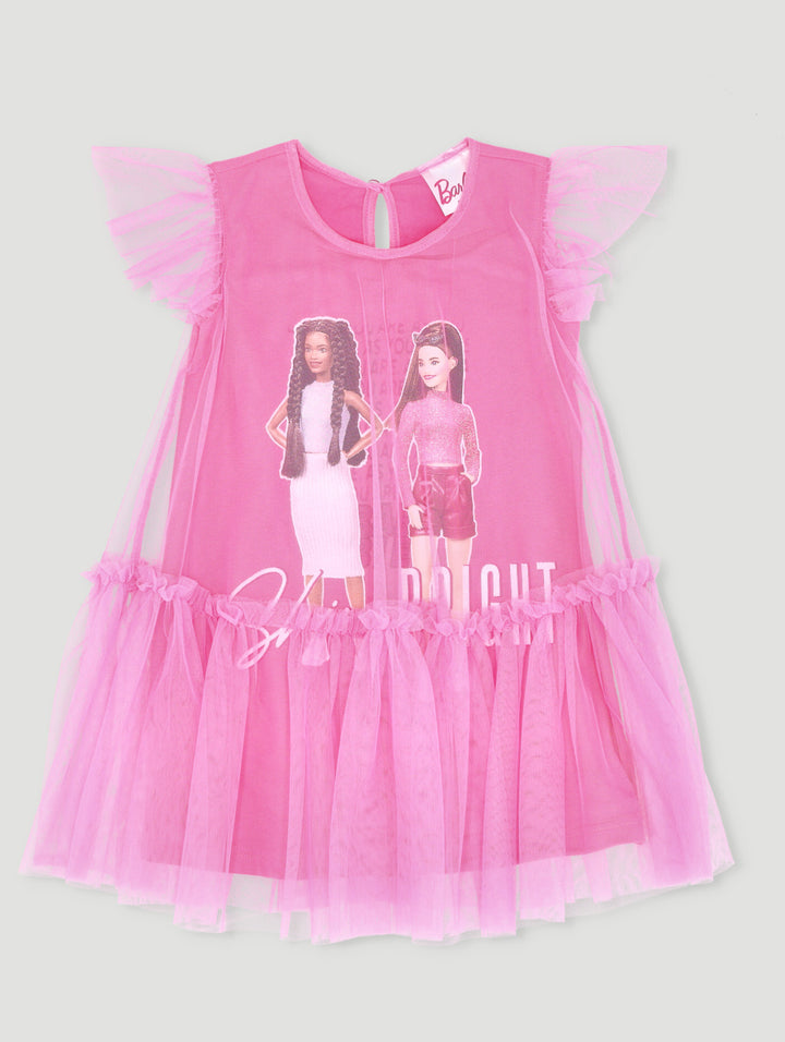 Pre-Girls Party Dress - Mid Pink