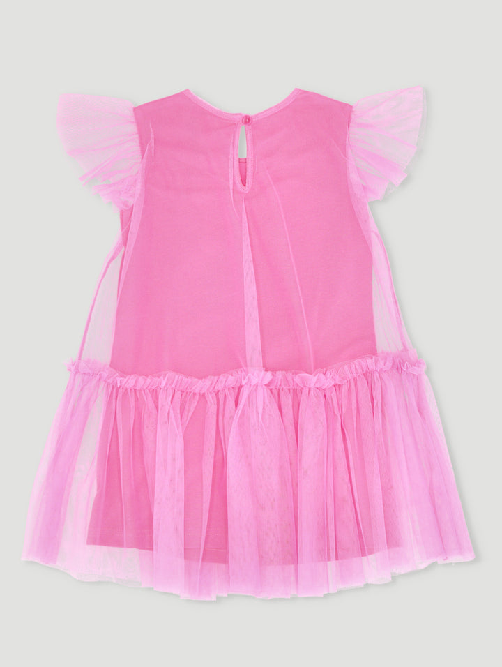 Pre-Girls Party Dress - Mid Pink