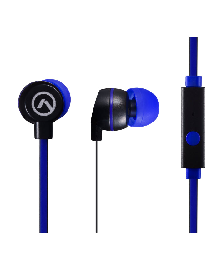 Vibe Earphones with Mic Black & Blue