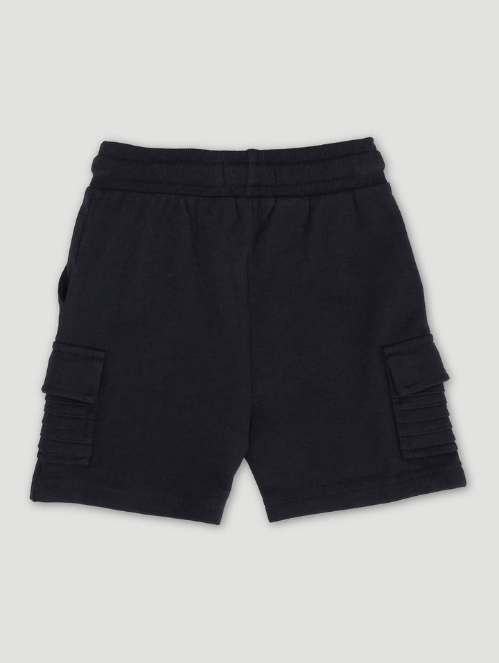 Pre-Boys Pintuck Cargo Short - Black