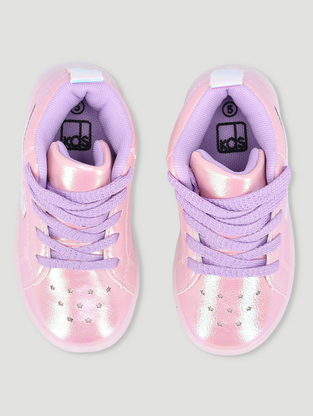 Pre-Girls Holo Wing Light-Up High-Top Sneakers - Pink