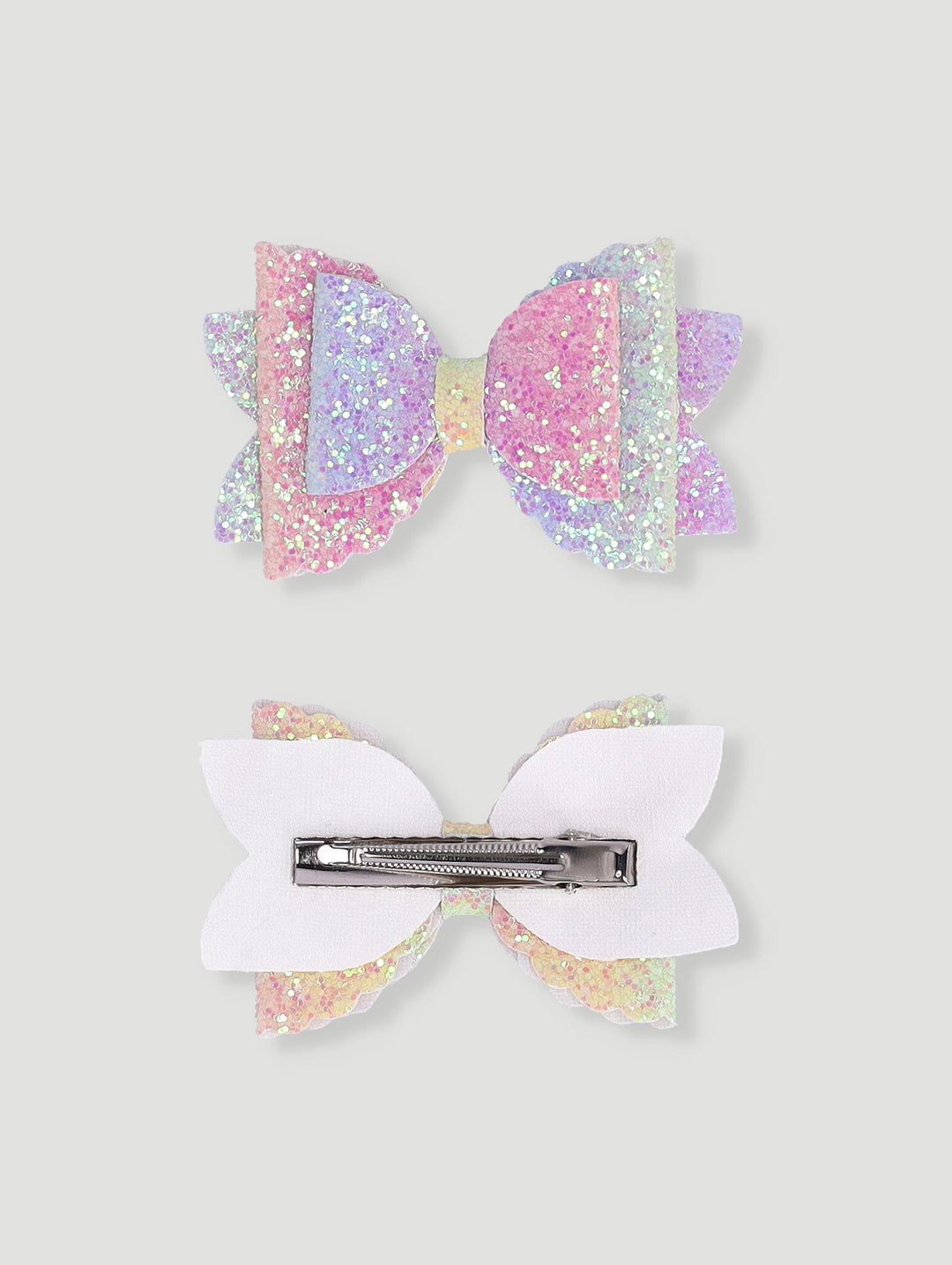Pre-Girls Glitter Bow Clip Tie Dye Scrunchie - Multi