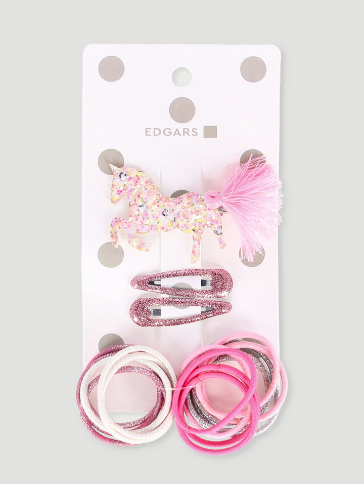 Pre-Girls Unicorn Clip Sleepers And Elastic Set - Pink