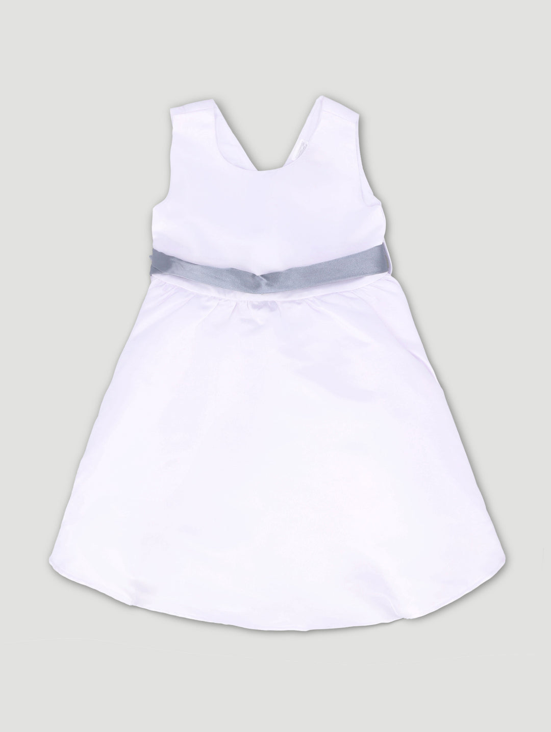 Pre-Girls Satin Graduation Dress - White