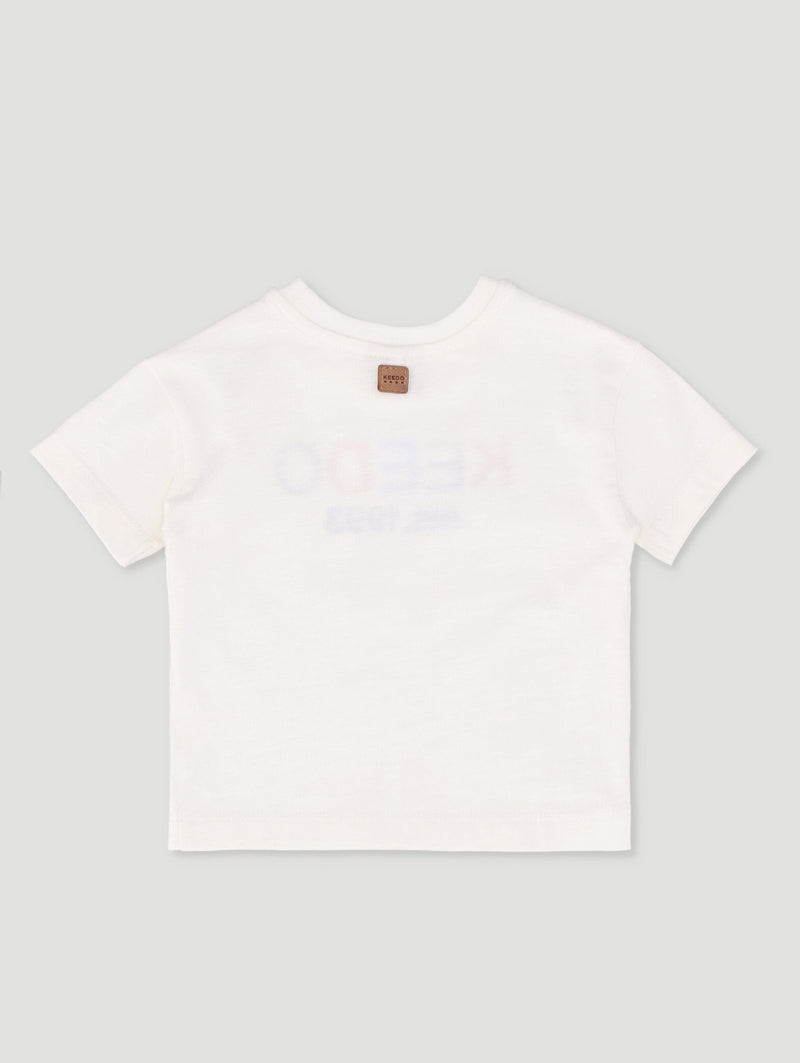 Keedo Unisex Baby Marshmallow Logo Tee - White