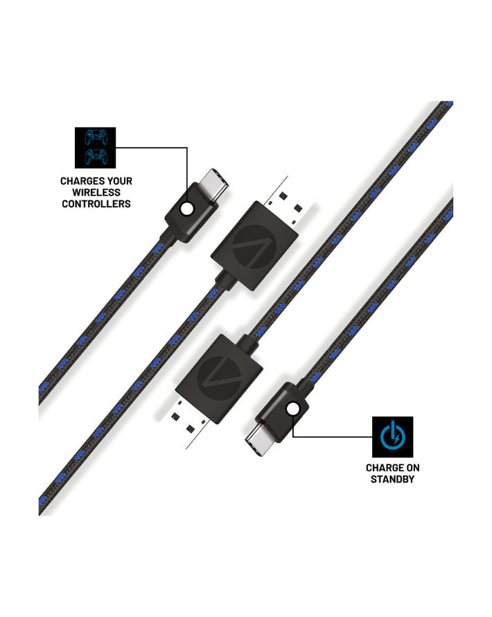SP-C10 V PS5 Twin Play Charge Cables 2 x 3m