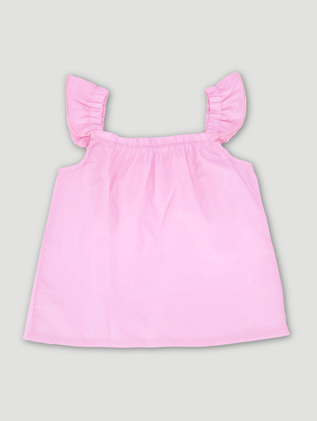 Pre-Girls Butterfly Poplin Strappy Blouse - Pink