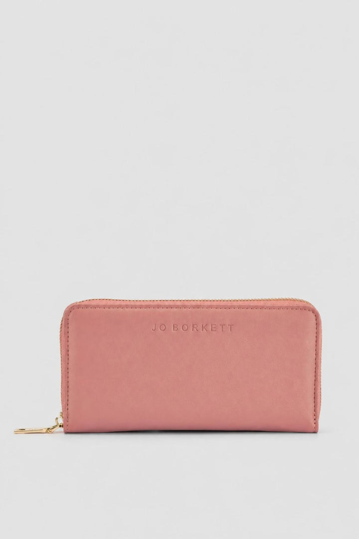 Meryl Smooth Zip Around Purse - Dusty Pink