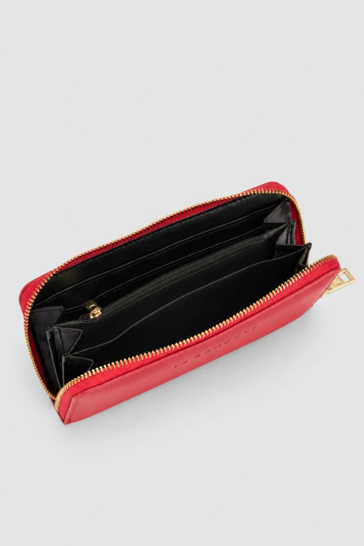 Meryl Smooth Zip Around Purse - Red