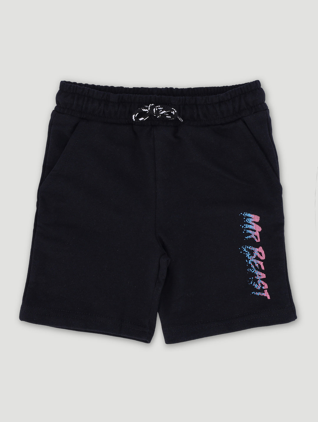 Pre-Boys Mr Beast Fleece Pixel Shorts - Black