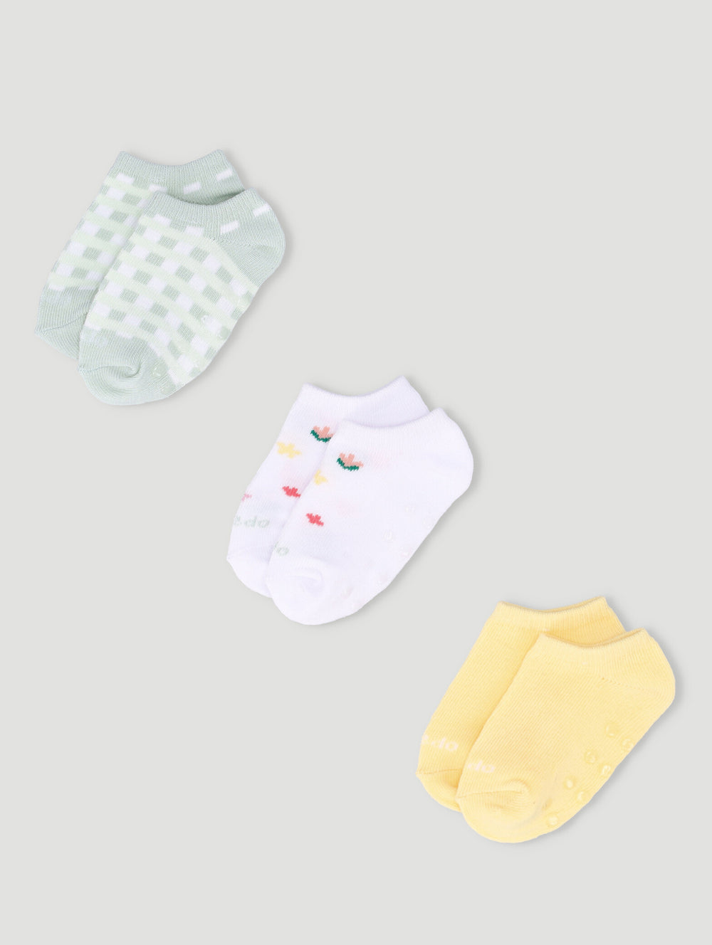 Keedo 3 Pack Gingham Socks - Mint