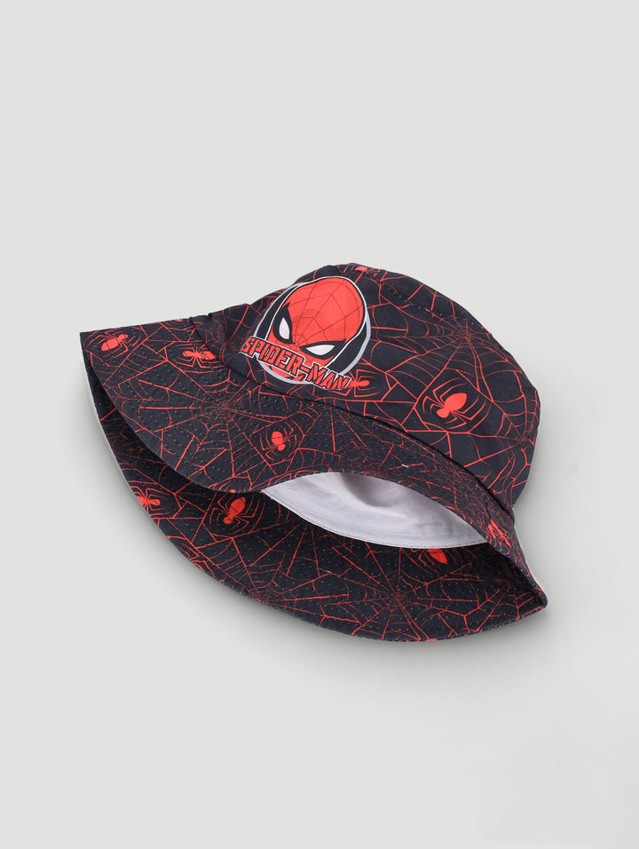 Pre-Boys Spiderman Bucket Hat - Red