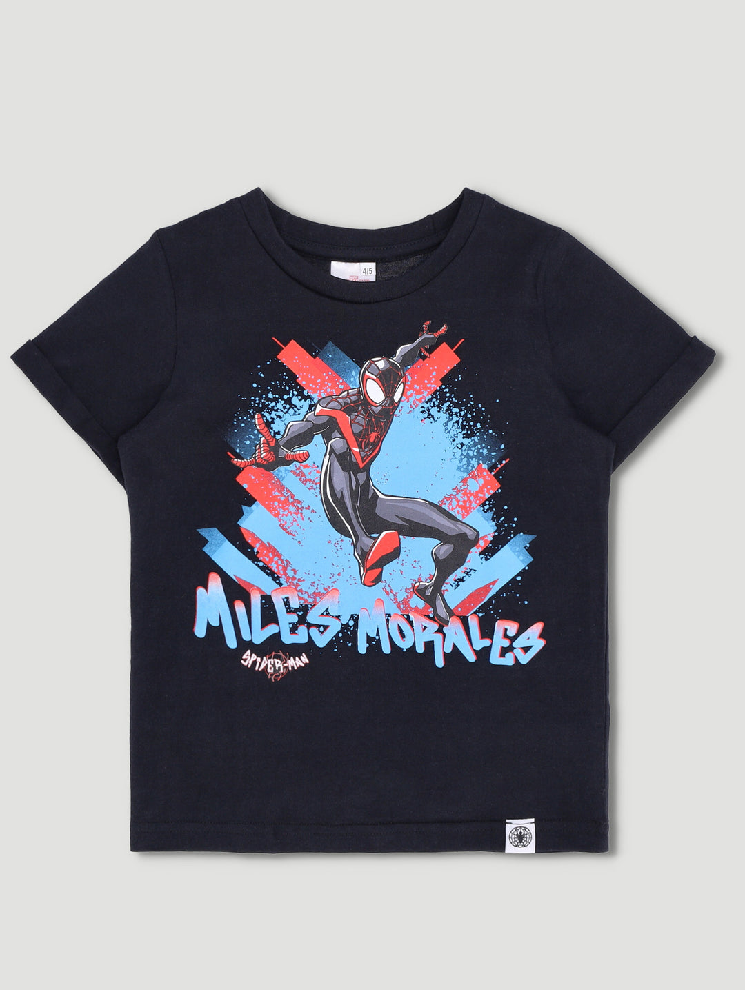 Pre-Boys Miles Morales Tee - Black