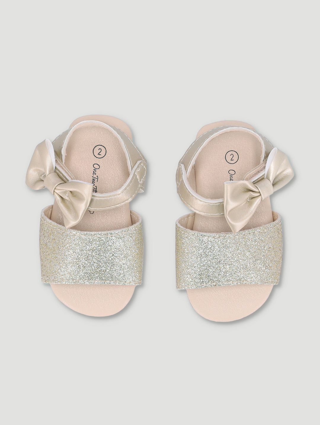 Baby Girls Glitter Bow Sandal Gold – Edgars - Main Image
