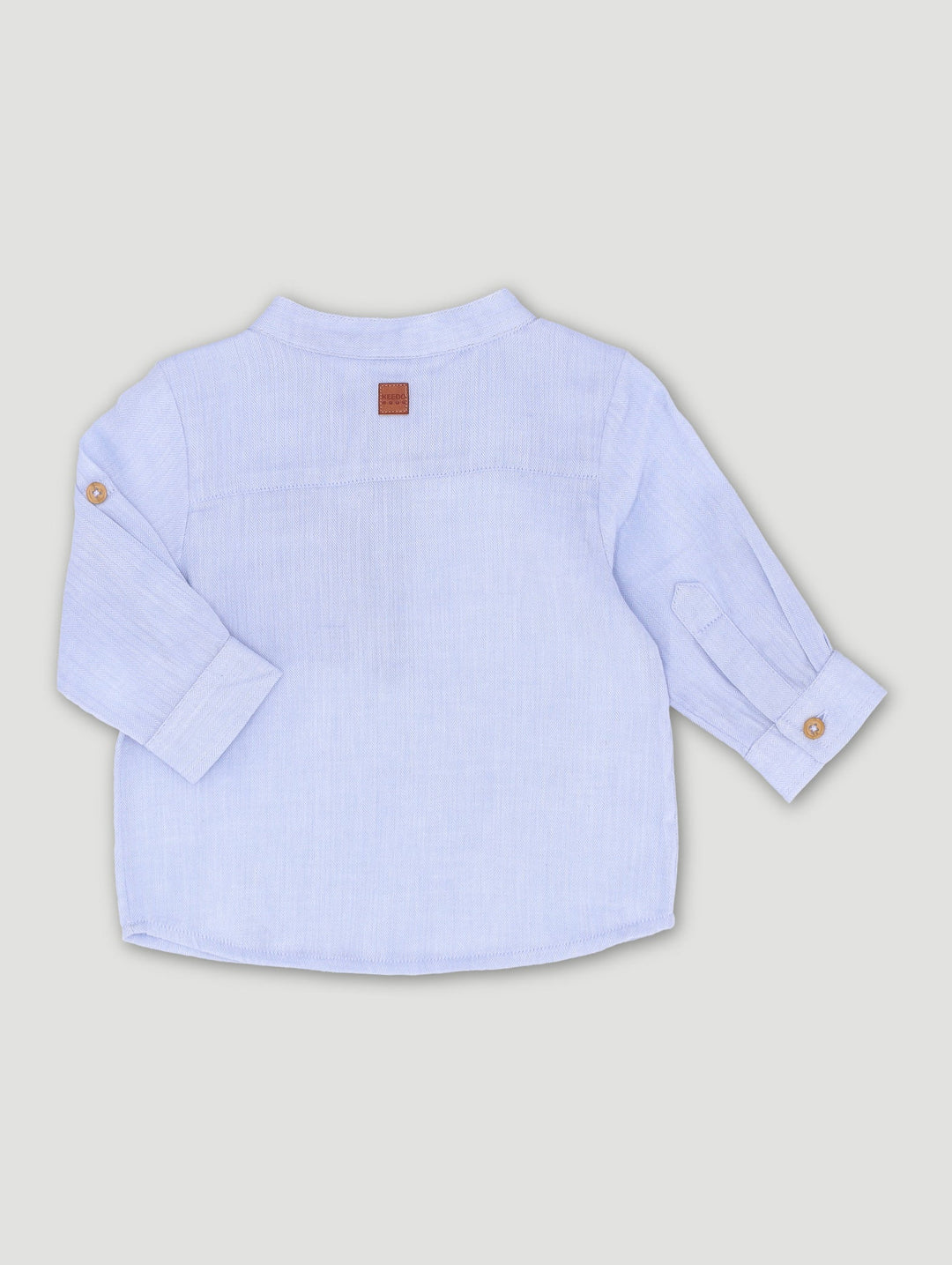 Keedo Baby Boys Premium Embroidered Shirt - Light Blue