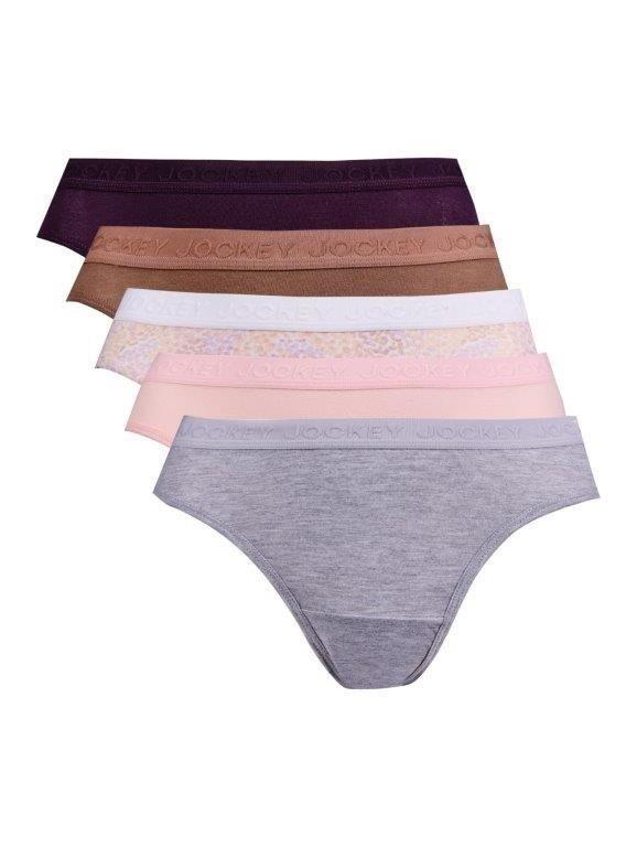 5 Pack Cotton Prints Tonal Bikni Panties - Multi