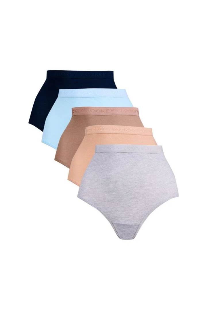 5 Pack Cotton Plain Brief Panties
