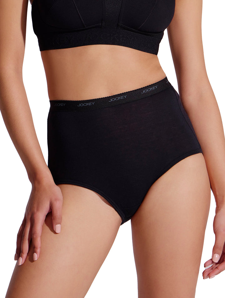 5 Pack Classic Cotton Brief Panties - Orchid/Stripe/Pink