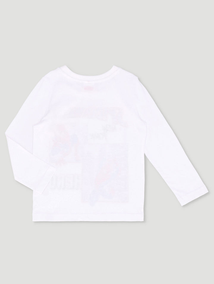 Pre-Boys Long Sleeve Spiderman Tee - White