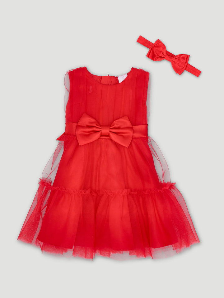 Baby Girls Christmas Dress - Red