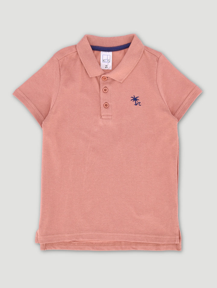 Pre-Boys Embroidered Golfer - Mahogany