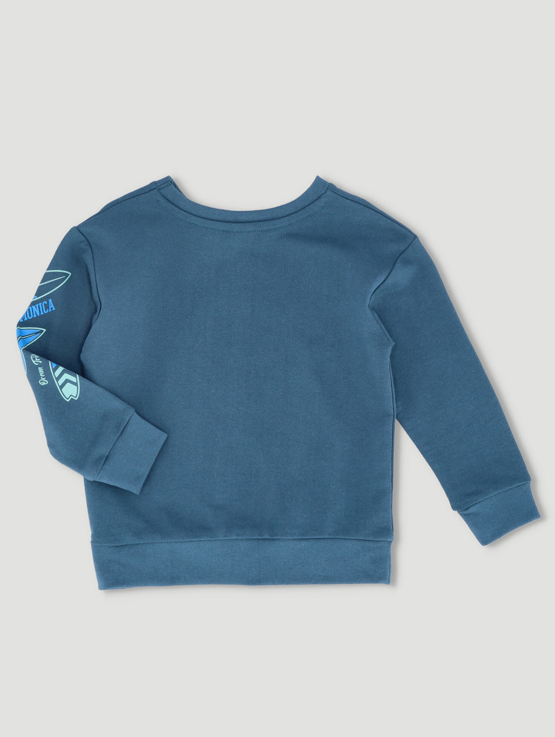 Pre-Boys Surf Fleece Crew Drop Shoulder Top - Blue