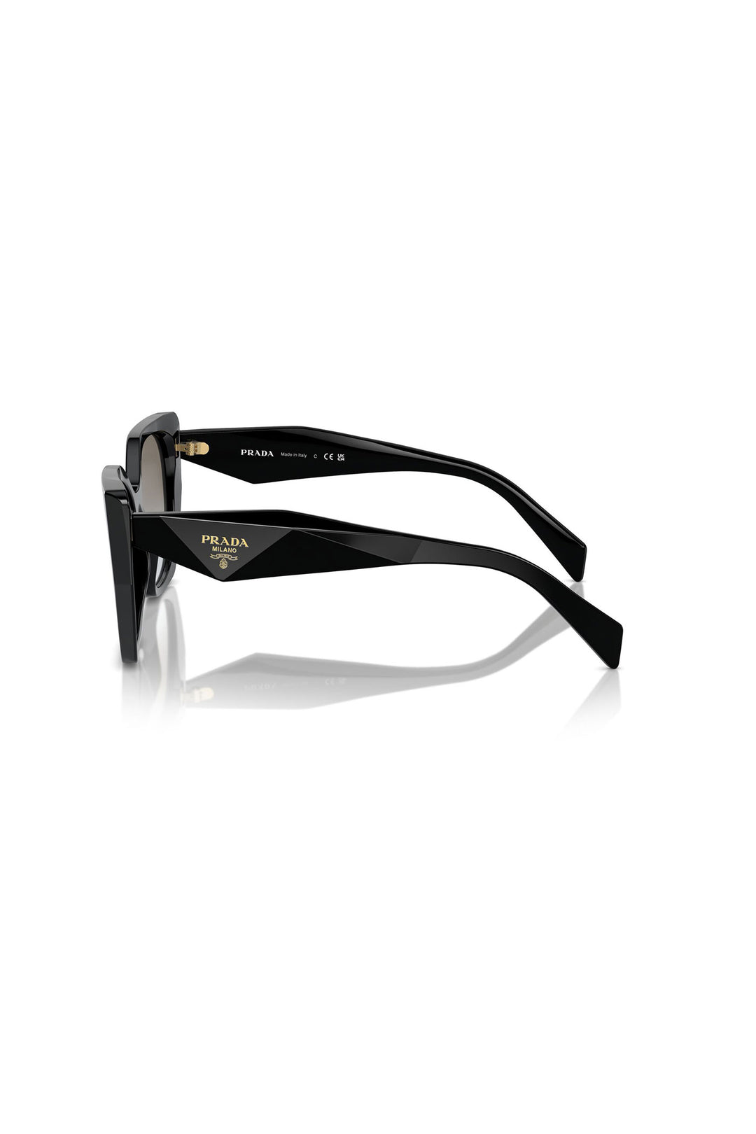 Round Cat Eye Sunglasses - Black